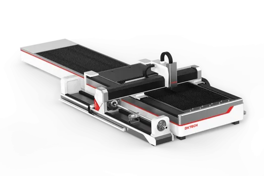 Maquina de corte a laser de placa e tubo de plataforma de troca, corte a laser de fibra
