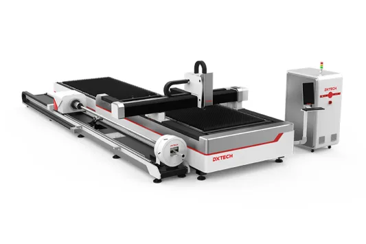 Maquina de corte a laser de placa e tubo de plataforma de troca, corte a laser
