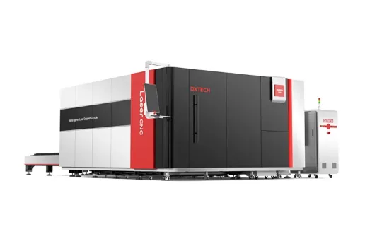 DXTECH Maquina de Corte a Laser de Placa Metalica e Tubo de 6000W com Plataforma de Troca- Cortador a Laser