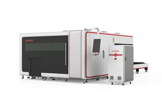 Maquina de corte a laser CNC DXTECH para chapas e tubos de aco carbono de 3mm