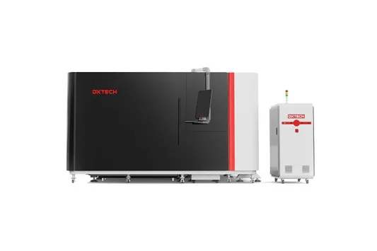 dxtech 4kw exchange platform sheet and tube metal laser cutting machine laser cutter-1