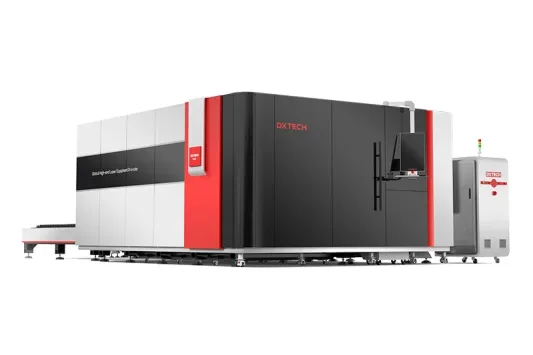 dxtech 4kw exchange platform sheet and tube metal laser cutting machine laser cutter-3