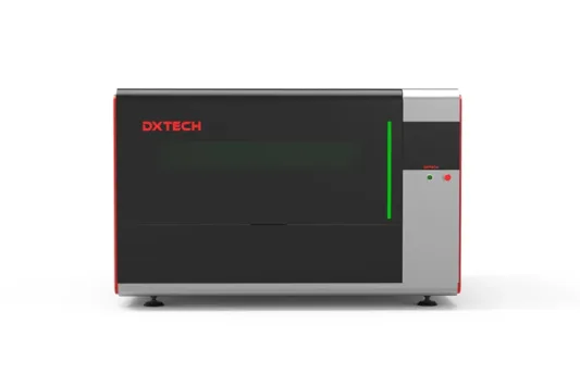 Maquina de corte a laser de fibra de alta precisao e pequena dimensao dxtech-2kW para chapas metalicas
