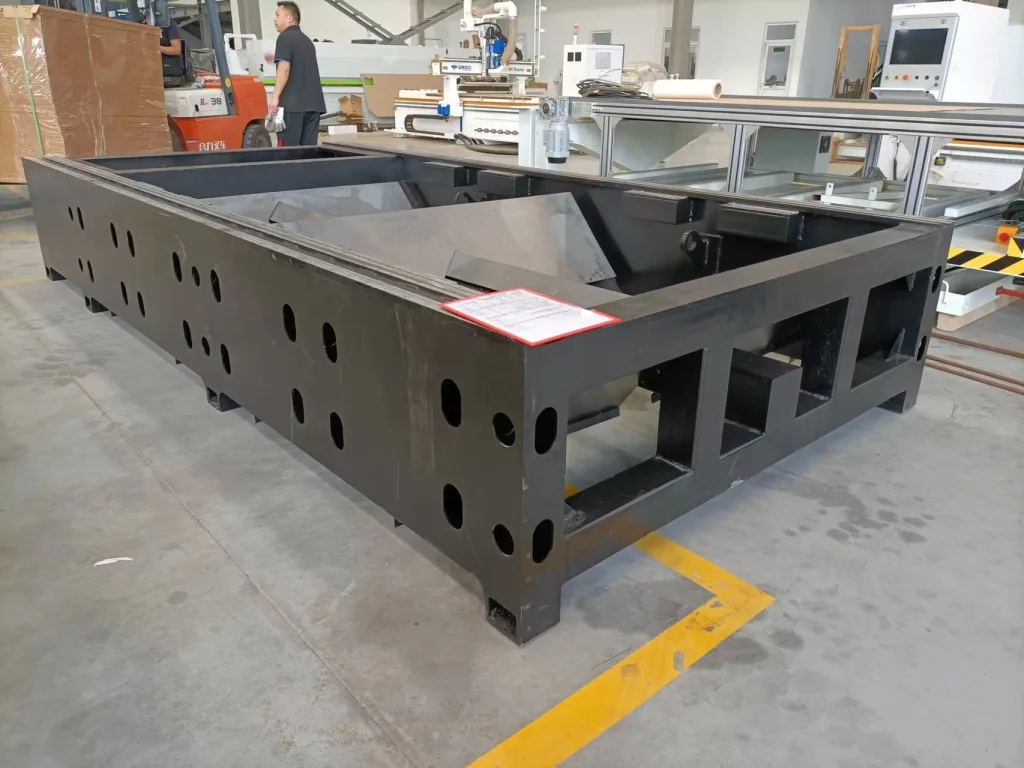 Maquina de corte a laser para cama de solda de aco carbono com paredes espessas